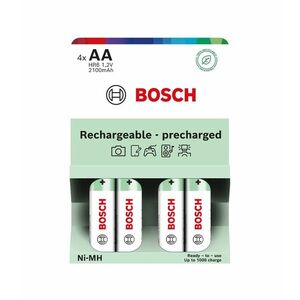 Bosch Rechargeable NiMh AA HR6 2100 mAh Precharged baterie 4 ks obraz