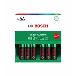 Bosch Super Alkaline AA LR6 baterie 6 ks obraz