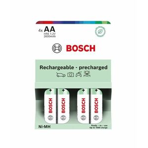 Bosch Rechargeable NiMh AA HR6 2600 mAh Precharged baterie 4 ks obraz