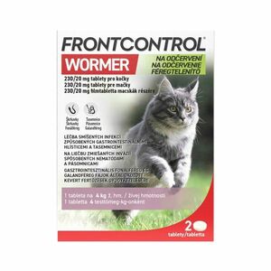 FRONTCONTROL Wormer tablety pro kočky 4 kg 2 tablety obraz
