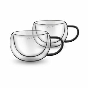 LAMART LT9114 Vaso sklenice cappuccino 270 ml 2 ks černé obraz