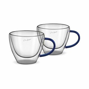 LAMART LT9116 Vaso sklenice cappuccino 190 2 ks modré obraz
