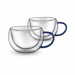 LAMART LT9113 Vaso sklenice cappuccino 270 ml 2 ks modré obraz