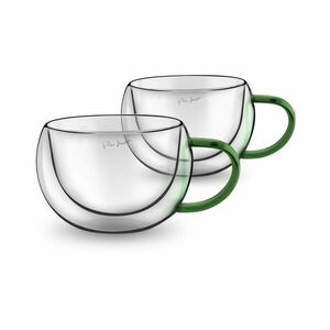 LAMART LT9112 Vaso sklenice cappuccino 270 ml 2 ks zelené obraz