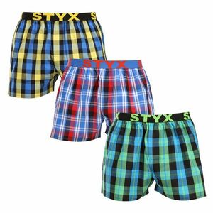 Styx 3PACK pánské trenky sportovní guma vícebarevné (3B103739) XXL obraz