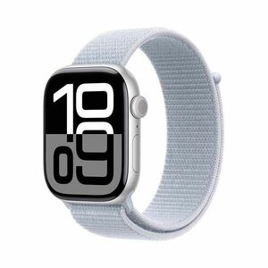 Apple Watch S10 42 mm sport loop chytré hodinky silver/blue cloud obraz
