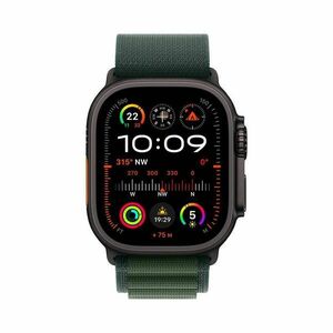 Apple Watch Ultra 2 49 mm M sport loop chytré hodinky black/dark green alpine obraz