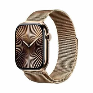 Apple Watch S10 Cellular 46 mm Milanese loop chytré hodinky gold/tit obraz