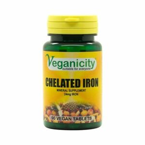 Veganicity CHELATED IRON - chelát železa 24 mg 90 tablet obraz