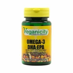 Veganicity OMEGA-3 DHA: EPA 500 mg olej z mořských řas 60 kapslí obraz