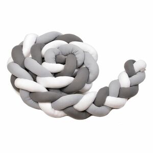 T-tomi Pletený mantinel 220 cm White + Grey + Anthracite obraz