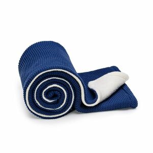 T-tomi Pletená deka WARM Dark blue waves obraz