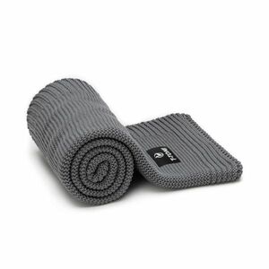 T-tomi Pletená deka Dark grey waves obraz