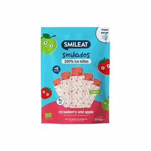 Smileat BIO 100% ovocné zmrzlinky k zamražení 6m+ jahoda & jablko 5x50 g obraz