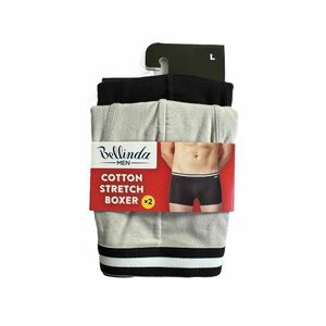 Bellinda Pánské bavlněné boxerky Cotton stretch vel. L 2 ks černé+šedé obraz