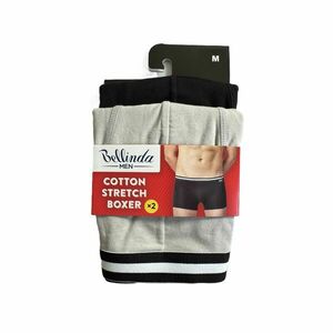 Bellinda Pánské bavlněné boxerky Cotton stretch vel. M 2 ks černé+šedé obraz