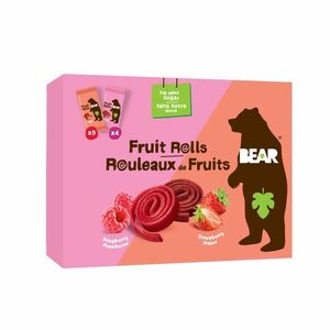 BEAR Fruit Rolls jahoda a malina ovocné rolované plátky 9x20 g obraz