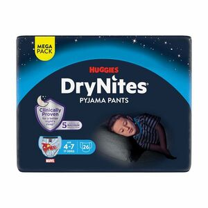 Huggies DryNites Natahovací kalhotky pro chlapce 4–7 let 17–30 kg 26 ks obraz