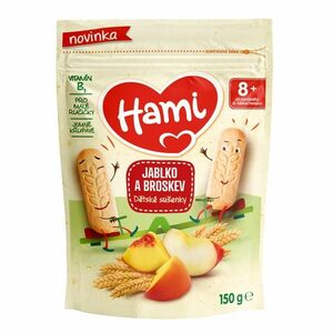 Hami Dětské sušenky jablko a broskev 8m+ 150 g obraz
