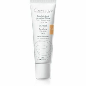 Avène Couvrance Fluid Foundation Corrector tekutý krycí make-up SPF 20 odstín 1.0 Porcelain 30 ml obraz