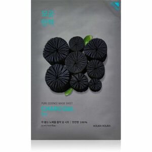 Holika Holika Pure Essence Charcoal čisticí plátýnková maska s aktivním uhlím 23 ml obraz