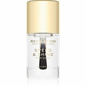 Makeup Revolution Speed & Shine rychleschnoucí lak na nehty průsvitný 10 ml obraz