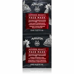 Apivita Express Beauty Revitalizing Face Mask Pomegranate revitalizační a rozjasňující pleťová maska 2x8 ml obraz