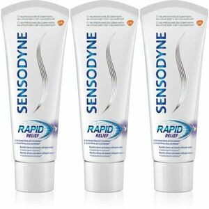Sensodyne Rapid zubní pasta s fluoridem pro citlivé zuby 3x75 ml obraz