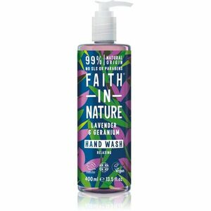 Faith In Nature Lavender & Geranium přírodní tekuté mýdlo na ruce s vůní levandule 400 ml obraz