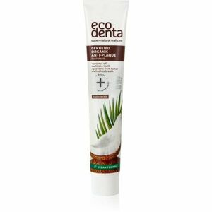 Ecodenta Certified Organic Anti-plaque pasta proti zubnímu plaku a pro zdravé dásně s kokosovým olejem 75 ml obraz