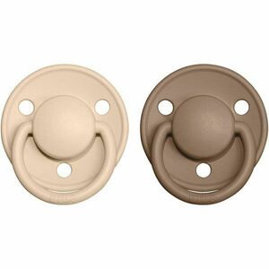 BIBS De Lux Natural Rubber Size 1: 0+ months dudlík Vanilla / Dark Oak 2 ks obraz