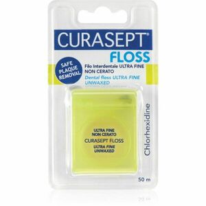 Curasept Dental Floss Ultra Fine Unwaxed nevoskovaná dentální nit s antibakteriální přísadou 50 m obraz