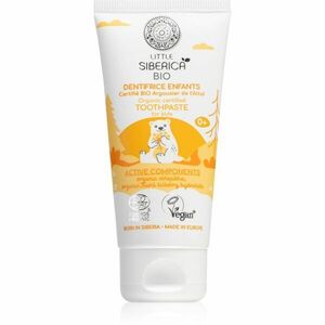 Natura Siberica Little Siberica BIO přírodní zubní pasta pro děti příchuť Altai Sea Buckthorn 60 g obraz