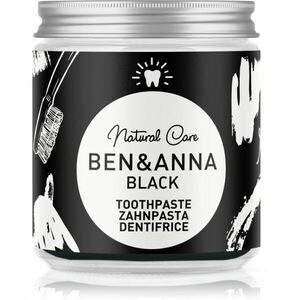 BEN&ANNA Natural Toothpaste Black zubní pasta ve skleněné dóze s aktivním uhlím 100 ml obraz