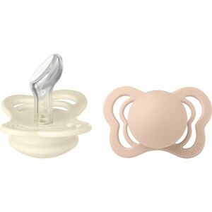 BIBS Couture Silicone Size 1: 0+ months dudlík Ivory / Blush 2 ks obraz
