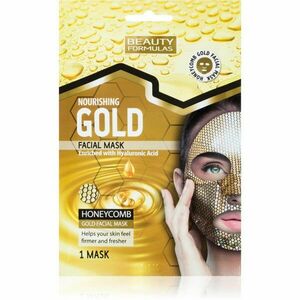 Beauty Formulas Gold vyživující plátýnková maska s kyselinou hyaluronovou 1 ks obraz