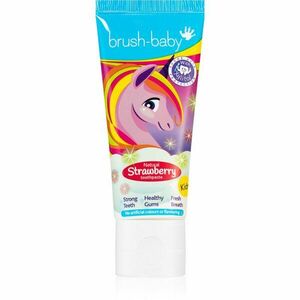 Brush Baby Natural Strawberry zubní pasta pro děti s jahodovou příchutí od 3let 50 ml obraz