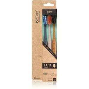 SOFTdent ECO Soft zubní kartáček 3 ks obraz