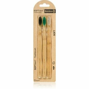 SOFTdent Bamboo Soft - 3 pack bambusový zubní kartáček 3 ks obraz