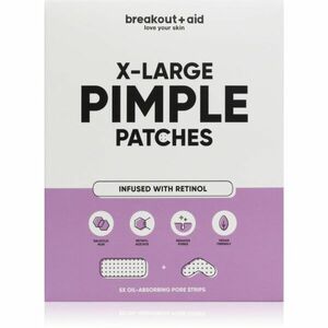 breakout + aid Pimple Patches X-Large lokální péče proti akné s retinolem 5 ks obraz