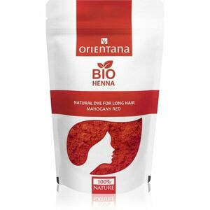 Orientana Bio Henna Long Hair pečující barva na vlasy odstín Mahogany Red 100 g obraz