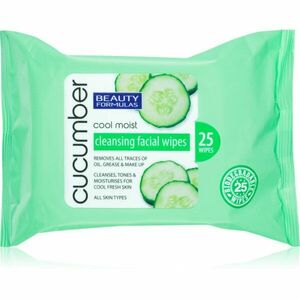 Beauty Formulas Cucumber čisticí ubrousky s výtažky z okurky 25 ks obraz