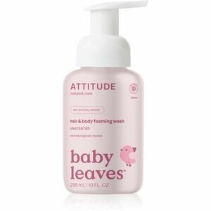 Attitude Baby Leaves Unscented mycí pěna 2 v 1 pro děti 295 ml obraz