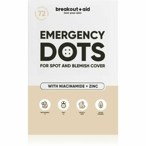 breakout + aid Emergency Dots For Spots and Blemishes lokální péče proti akné s niacinamidem a zinkem 72 ks obraz