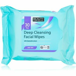 Beauty Formulas Clear Skin Deep Cleansing vlhčené čisticí ubrousky pro mastnou a problematickou pleť 30 ks obraz
