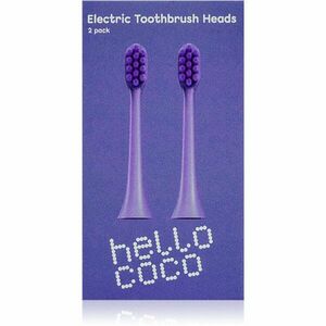 Hello Coco Electric Toothbrush Heads Purple náhradní hlavice pro zubní kartáček 2 ks obraz