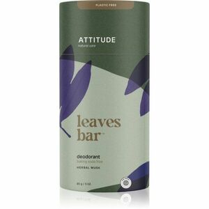 Attitude Leaves Bar Herbal Musk tuhý deodorant bez obsahu hliníkových solí 85 g obraz