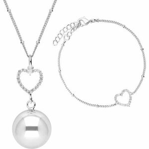 Bola Crystal Heart těhotenská rolnička Silver obraz
