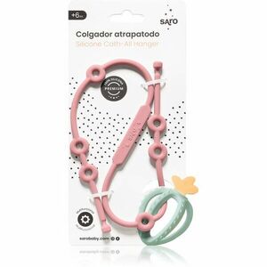 Saro Baby Silicone Catch-All Hanger silikonová šňůrka Pink 1 ks obraz