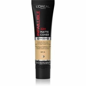 L’Oréal Paris Infallible 32H Matte Cover dlouhotrvající matující make-up SPF 25 odstín 200 (Neutral Undertone) 30 ml obraz